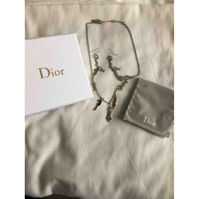 Pre-owned Dior Oblique Jewellery Set In Silver