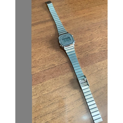 Pre-owned Casio Anthracite Steel Watch
