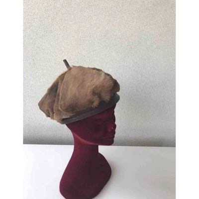 Pre-owned Dolce & Gabbana Camel Fur Hat