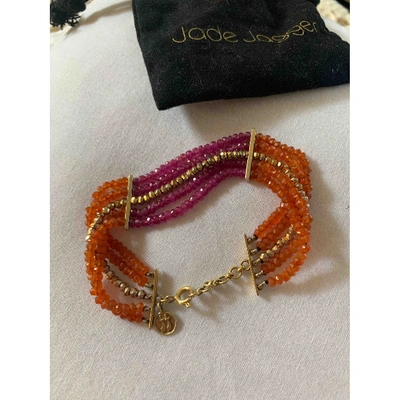Pre-owned Jade Jagger Orange Gold Plated Bracelet