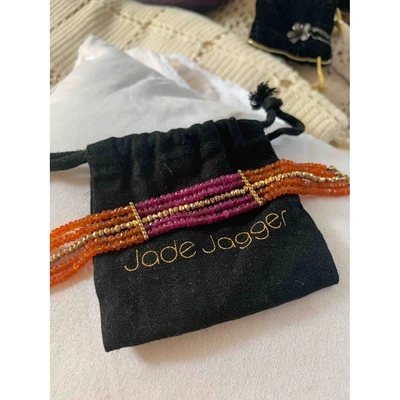 Pre-owned Jade Jagger Orange Gold Plated Bracelet