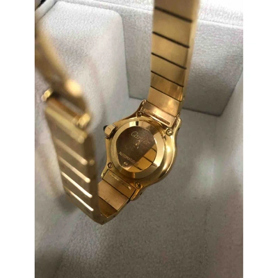 Pre-owned Cartier Santos Galbée Yellow Gold Watch