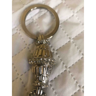 Pre-owned Giuseppe Zanotti Leather Bag Charm In Silver