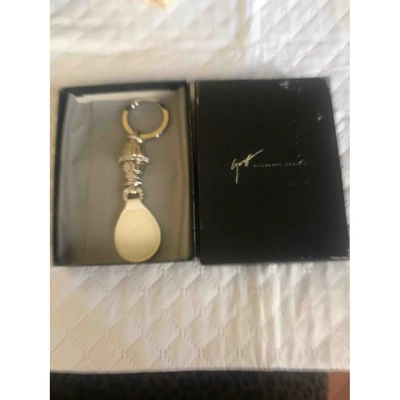 Pre-owned Giuseppe Zanotti Leather Bag Charm In Silver