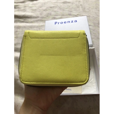 Pre-owned Proenza Schouler Leather Wallet In Yellow