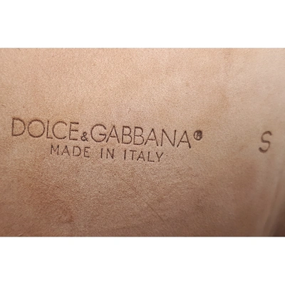 Pre-owned Dolce & Gabbana Silver Leather Belt