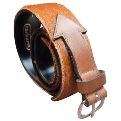 Pre-owned Cacharel Belt In Camel