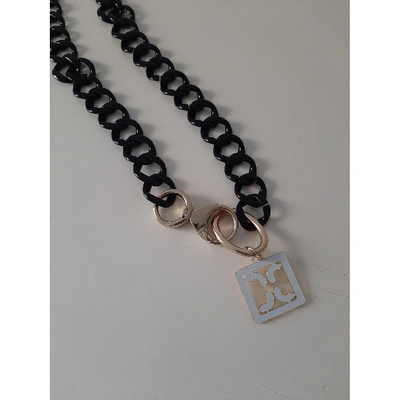 Pre-owned Coccinelle Long Necklace In Black