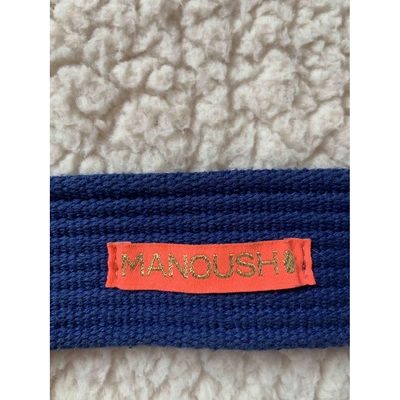 Pre-owned Manoush Belt In Blue