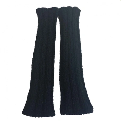 Pre-owned Chanel Mittens In Black