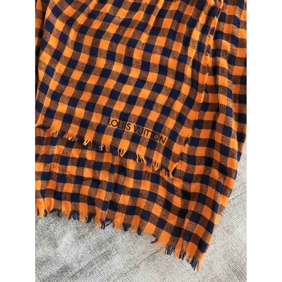 Pre-owned Louis Vuitton Orange Cotton Scarf