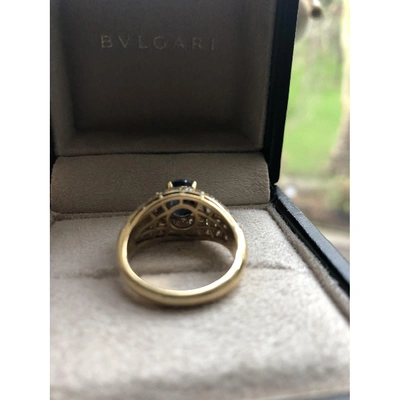 Pre-owned Bulgari Yellow Gold Ring In Blue