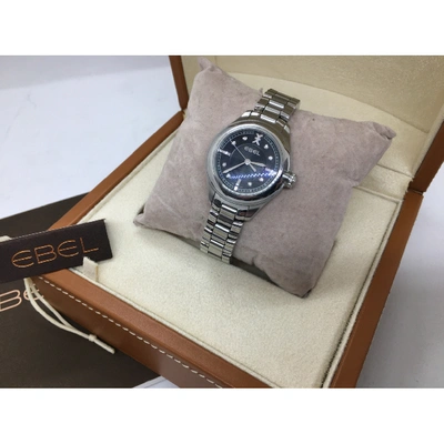 Pre-owned Ebel Silver Steel Watch