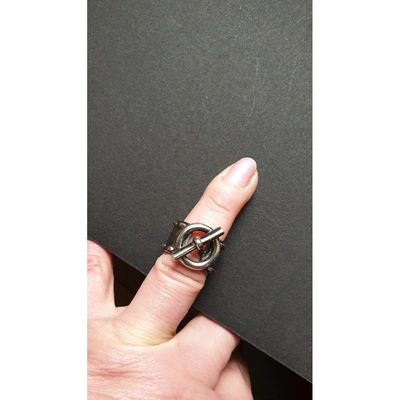 Pre-owned Reminiscence Silver Ring In Grey