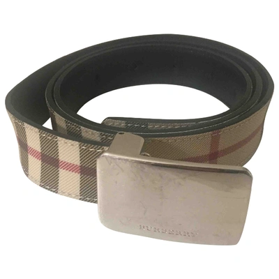 Pre-owned Burberry Cloth Belt In Beige