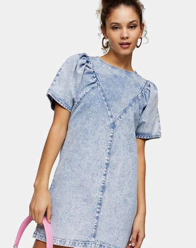 Shop Topshop Short Dresses In Blue