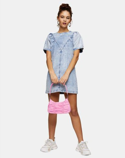 Shop Topshop Short Dresses In Blue