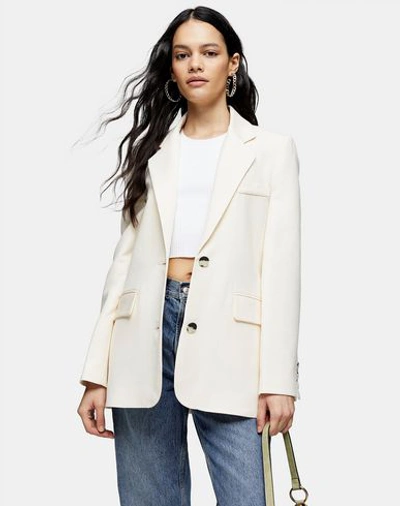 Shop Topshop Suit Jackets In Ivory