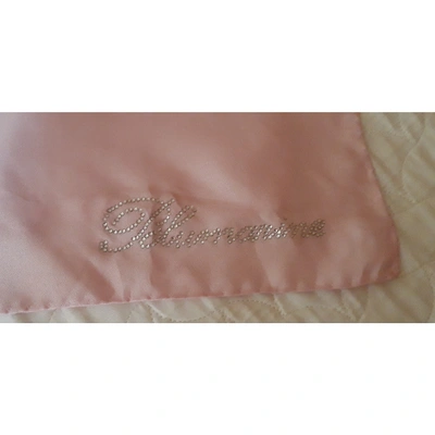 Pre-owned Blumarine Silk Handkerchief In Pink
