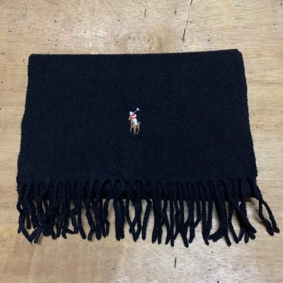 Pre-owned Polo Ralph Lauren Wool Scarf In Black