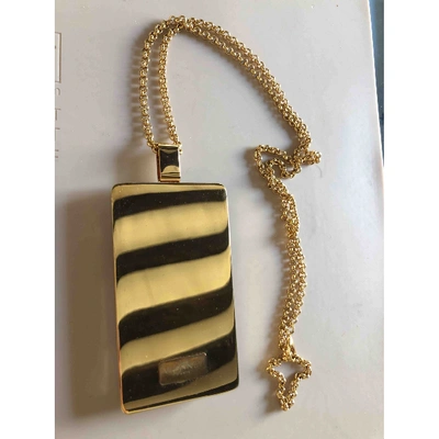 Pre-owned Vionnet Long Necklace In Gold