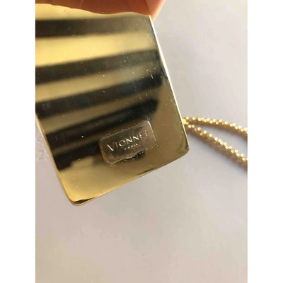 Pre-owned Vionnet Long Necklace In Gold