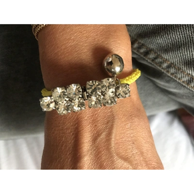 Pre-owned Shourouk Yellow Crystal Bracelet
