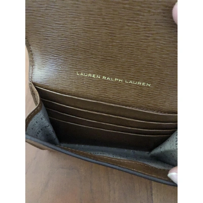 Pre-owned Lauren Ralph Lauren Leather Wallet In Brown