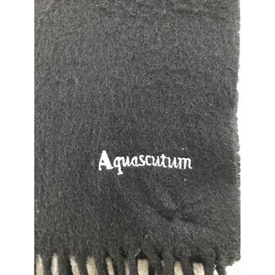 Pre-owned Aquascutum Cashmere Scarf In Black