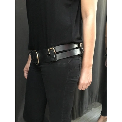 Pre-owned Dolce & Gabbana Leather Belt In Black