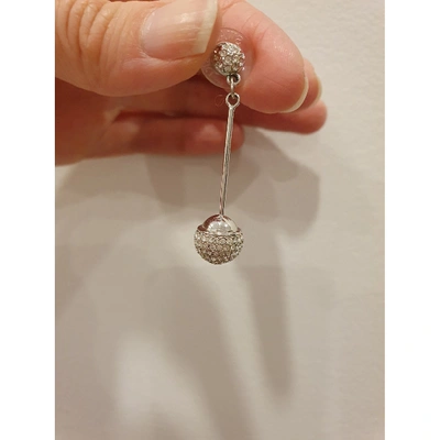 Pre-owned Swarovski Earrings In Silver