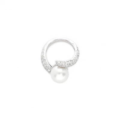 Pre-owned Chanel Metallic White Gold Ring