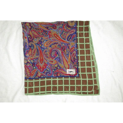 Pre-owned Saint Laurent Multicolour Silk Silk Handkerchief