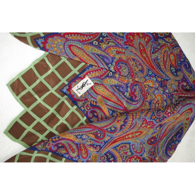 Pre-owned Saint Laurent Multicolour Silk Silk Handkerchief