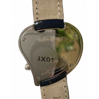 Pre-owned Saint Laurent Silver Steel Watch
