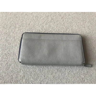 Pre-owned Smythson Leather Purse In Grey