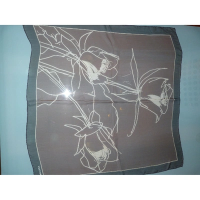 Pre-owned Valentino Garavani Silk Handkerchief In Brown