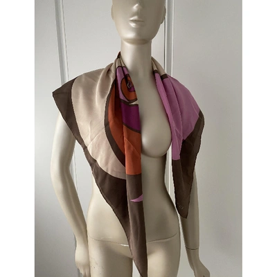 GUCCI Pre-owned Silk Handkerchief In Purple
