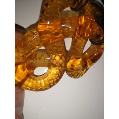 Pre-owned Lalique Orange Crystal Necklace