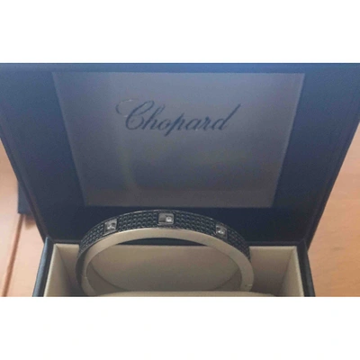 Pre-owned Chopard Happy Diamonds White Gold Bracelet In Black