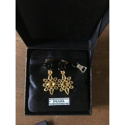 Pre-owned Prada Earrings In Gold