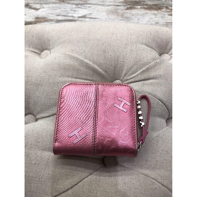 Pre-owned Hogan Leather Wallet In Pink