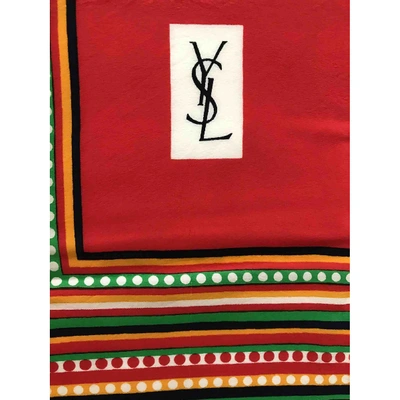 Pre-owned Saint Laurent Silk Handkerchief In Multicolour