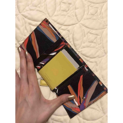 Pre-owned Emilio Pucci Yellow Leather Wallet