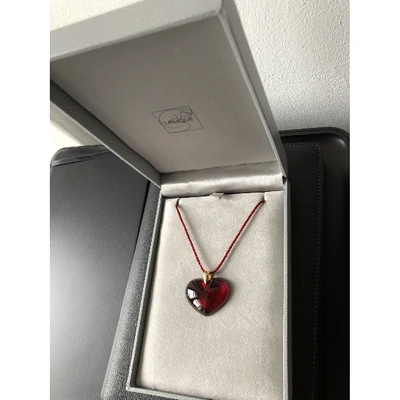 Pre-owned Lalique Red Crystal Pendant