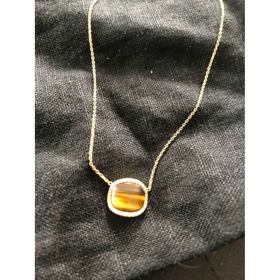 Pre-owned Barrie Yellow Gold Necklace In Brown