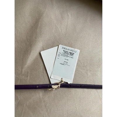 Pre-owned Emilio Pucci Leather Belt In Purple