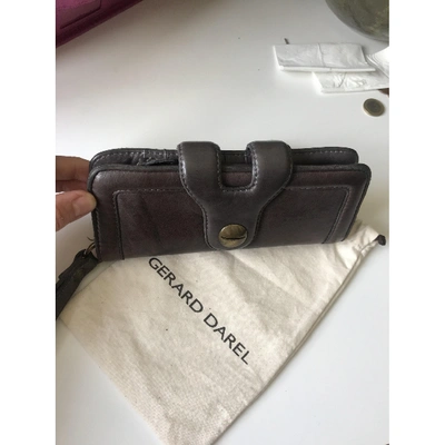 Pre-owned Gerard Darel Leather Wallet In Grey