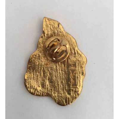 Pre-owned Saint Laurent Gold Metal Pins & Brooches