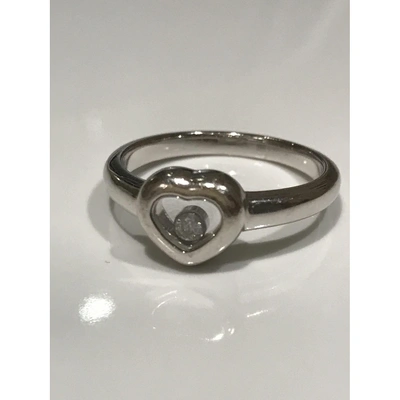 Pre-owned Chopard Happy Diamonds White Gold Ring In Silver